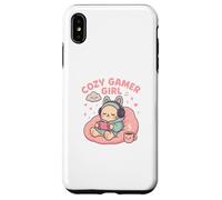 Cozy Gamer Girl Kawaii Cat Console di gioco pastello Custodia per iPhone XS Max