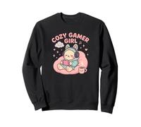 Cozy Gamer Girl Kawaii Cat Console di Gioco Pastello Felpa