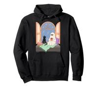 Cozy Ghost Book Lover Spooky Season Reading Nook Felpa con Cappuccio