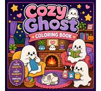 Cozy Ghost Coloring Book for Adults and Teens: Cute Ghost Coloring Pages Featuring Cozy Home Life, Autumn Adventures, Halloween Fun, Café Scenes & Whimsical Fantasy