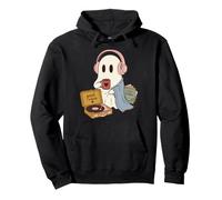 Cozy Ghost Music Lover Good Vibes Cozy Sounds Felpa con Cappuccio