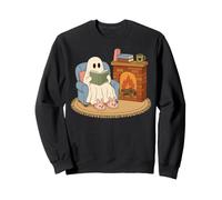 Cozy Ghost Reading Book Fireplace Bunny Slippers Felpa