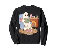 Cozy Ghost Reading Book Fireplace Bunny Slippers Felpa