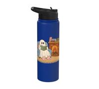 Cozy Ghost Reading Book Fireplace Bunny Slippers Stainless Steel Insulated Water Bottle
