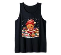 Cozy Gingerbread Christmas Reading Book Bookworm Bibliotecario Canotta