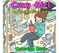 Cozy Girl: Coloring Book for Adults & Teens, Space Station Daily Activity Moments Relaxation, Self-Love and Stress Relief (Cozy Girl Series)