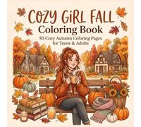Cozy Girl Fall Coloring Book: 50 Cozy Autumn Coloring Pages for Teens and Adults: Relaxing Fall Scenes, Pumpkin Spice, Cozy Girls, Sweaters & More