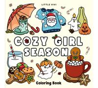 Cozy Girl Season: A Cute and Bold Holiday Coloring Book for Adults & Teens | Relaxing Hygge Christmas, Fall & Halloween Pages for Stress Relief