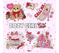 Cozy Girl Valentine Coloring Book: Bold and Easy Cute Love Designs for Relaxation and Stress Relief: (Simple Valentine Coloring for Adults & Teens) Paperback