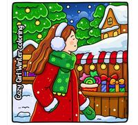 Cozy girl winter coloring