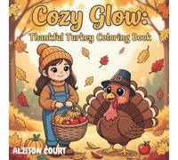 Cozy Glow: Thankful Turkey Coloring Book: Cute & Relaxing Fall Designs for Teens and Young Adults | Bold, Easy, Big and Stress-Relieving Thanksgiving Coloring Pages
