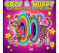 Cozy & Groovy: Bold And Easy Coloring Book for Adults, Simple Psychedelic Patterns, Large Print Mushrooms, and Retro Surreal Art for Stress Relief and Relaxation