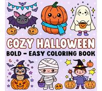Cozy Halloween: Bold - Easy Coloring Book