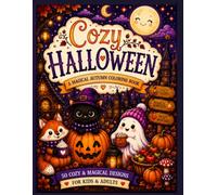 Cozy Halloween Coloring Book: Bold & Easy Halloween Scenes Featuring Cute Ghosts, Cozy Cottages, Pumpkins, Black Cats, Autumn Décor, Witchy Homes & Relaxing Fall Moments for Adults and Teens
