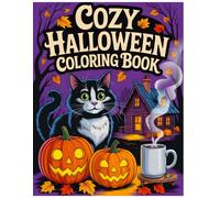 Cozy Halloween Coloring Book: Cute Cats, Pumpkins, Forest Critters, and Hygge Fall Vibes for Relaxing Halloween Fun