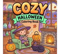 Cozy Halloween Coloring Book: Cute Little Witch Autumn Cottage and Cozy Magic Life | Bold and Easy Halloween Coloring Pages for Adults, Teens, and Beginners