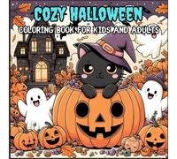 Cozy Halloween Coloring Book for Kids and Adults: Cute cozy halloween bold and easy coloring book Fun and Easy Super Cute Halloween Pages with Adorable Cats, Spooky Cuties, and 44 Bold & Easy Designs