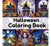 Cozy Halloween Coloring Book: Relaxing, Bold & Cute Designs for Kids, Teens, and Adults: 100+ Cozy Halloween Coloring Pages Featuring Ghosts, ... Easy Coloring & Display | 8.5 x 8.5 Inches