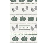 Cozy Halloween Hardcover Notebook - Ghost & Pumpkin Fair Isle Pattern , 150 Pages: Autumn Aesthetic Notepad for Seasonal Writing and Gift Giving