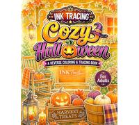 Cozy Halloween - INK Tracing Coloring Book for Adults: A Reverse Coloring & Line Tracing Book Featuring Cozy Autumn Nights, Pumpkins, Spooky Ghosts & Halloween decorations