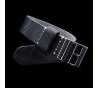 COZY Handmade Classic II Vintage Black Leather NATO Strap (fibbia a scala)