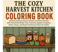 Cozy Harvest Kitchen Coloring Book: 50 Bold and Easy Autumn Kitchen and Pantry Scenes Featuring Homemade Bread, Pies, Preserves, Pumpkins, Herbs, Honey, and Rustic Farmhouse Charm for Adults