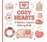 Cozy Hearts: A Valentine Inspired Coloring Book for Relaxation and Joyful Creativity: 40 Heart-Themed Illustrations Featuring Cozy Decor, Sweet ... Vibes - Perfect for Kids, Teens, and Adults