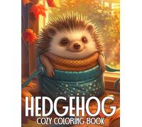 Cozy Hedgehog Coloring Book: Escape to Forest Retreats Coloring Pages with Adorable Critter and Cozy Woodland Illustrations for Kids to Have Fun