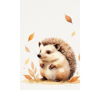 Cozy Hedgehog Serenity - Minimalist Japanese Watercolor Notebook | Soft Pastel Hedgehog Illustration | 6x9 in, 120 Pages, Graph: A Gentle Pastel ... - Perfect for Writing, Drawing, and Gifting