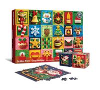 Cozy Holiday - Puzzle natalizio per conto alla rovescia, 2000 pezzi | Conto alla rovescia attraverso 24 accoglienti scene ispirate all'uncinetto e caldi auguri di vacanza in un colossale puzzle