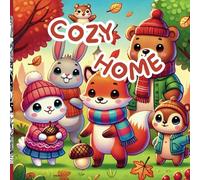 cozy home:Coloring Book for Adults and Teens, Adorable Designs of Cozy Outdoor Scenes with Cute Animals for Relaxation (Cozy Nature Coloring)