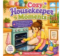 Cozy Housekeeper Moments: A Cozy Coloring Book Featuring Peaceful Home Life and Housekeeping Scenes for Adults and Teens
