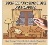Cozy Ink Tracing Book for Adults: Reverse Ink Tracing Coloring Book for Adults Featuring Cozy Homes, Warm Lights & Mindful Scenes for Relaxation and Stress Relief