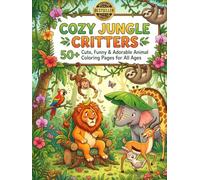 Cozy Jungle Critters: 50+ Cute, Funny & Adorable Animal Coloring Pages for All Ages.