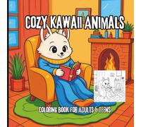 Cozy Kawaii Animals: Adult Coloring Book with Cute Cats, Bunnies, Foxes, Bears & Hedgehogs in Hygge Interiors and Outdoor Scenes - 25 Inspiring Color ... Animals: Coloring Book for Adults & Teens