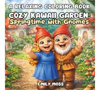 Cozy Kawaii Garden: Springtime with Gnomes A Relaxing Coloring Book: 40 Relaxing Single-Sided Pages for Stress Relief & Mindfulness - Cute Spring Gnome Scenes for Garden Lovers, Adults & Teens