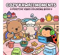 Cozy Kawaii Moments Positive Vibes Coloring Book: A Cute & Fun Bold & Easy Coloring Escape for Teens and Adults