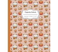 Cozy Kawaii Pumpkin Spice Cafe Fall Composition Notebook: College Ruled Journal with Cute Hygge Aesthetic | 120 Lined Pages | Ideal for Authors, ... Gift for Girls, Teens, Tweens, Coffee Lovers