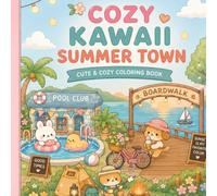Cozy Kawaii Summer Town: Cute & Cozy Coloring Book