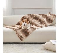 COZY KISS Coperta Impermeabile per Cani, Copridivano per Animali Domestici e Gatti, Coperta Morbida per Animali Domestici per Divano Letto Sedia Auto, Lavabile (Stampa cervo marrone, 100x150cm)