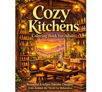 Cozy Kitchens Coloring Book for Adults: Beautiful Kitchen Interior Designs from Around the World for Relaxation