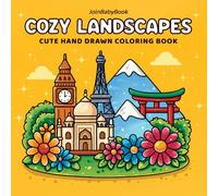 Cozy Landscapes: Cute Coloring Book for Adults and Teens with Bold and Easy Designs for Relaxation and Stress Relief