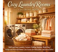Cozy Laundry Rooms Coloring Book: Bold and Easy Laundry Corners, Folding Stations, Wash Day Setups and Peaceful Home Care Scenes for Relaxation and Stress Relief
