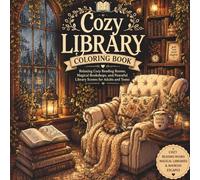Cozy Library Coloring Book: Relaxing Cozy Reading Rooms, Magical Bookshops, and Peaceful Library Scenes for Adults and Teens