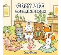 Cozy Life Coloring Book: for Adults and Teens Featuring Hygge Scenes with Adorable Animal Characters for Stress Relief and Relaxation