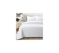 Cozy Line Home Fashions Bailee Matelasse Medallion Solid White 100% cotone, set copriletto reversibile di lusso chic (Medallion White King - 3 pe
