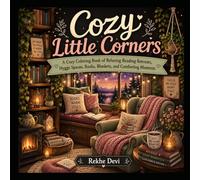 Cozy Little Corners: 50 Cozy Coloring Pages Featuring Reading Nooks, Warm Bookshelves, Tea Time, Hygge Spaces, and Relaxing Escapes