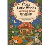 Cozy Little Worlds Coloring Book for Adults: A Stress Relief & Mindfulness Coloring Journey with Cute Animals, Mushroom Cottages, Whimsical Nature Scenes, and Bonus Mandalas