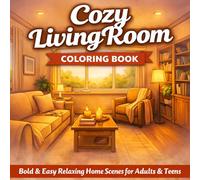 Cozy Living Room Coloring Book: Bold & Easy Cozy Home Scenes for Relaxation (Adults & Teens)