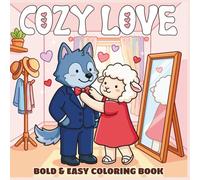 Cozy Love Bold and Easy Coloring Book: Fluffy Animal Designs for Adults and Teens